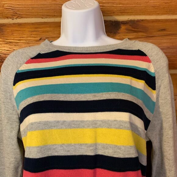 Chaps Multicolored Striped Preppy Crewneck Sweater Medium - Picture 4 of 7